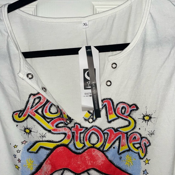 Rolling Stones White Tank Top NWT XL - Picture 2 of 3